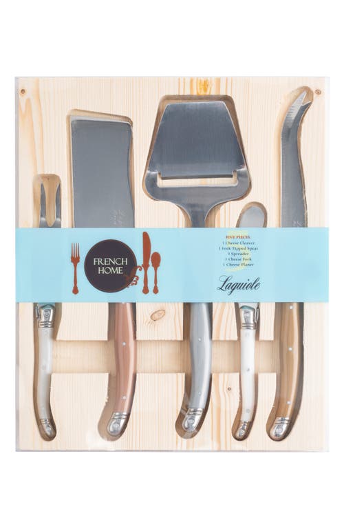 French Home 5-piece Assorted Cheese Knife Set In Gold/silver/bronze