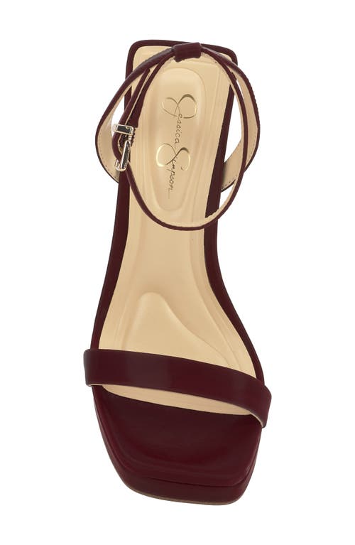 Jessica Simpson Adonia Ankle Strap Platform Sandal In Red