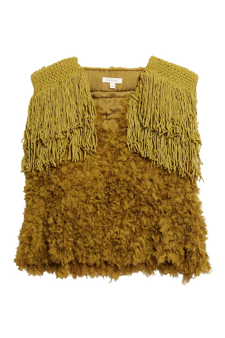 Bambola Mixed Media Top, Alternate, color, CUMIN