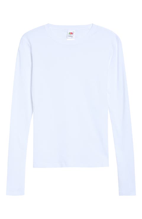 x Fruit of the Loom Slim Fit Long Sleeve T-Shirt