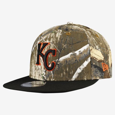 Men's New Era Camo Kansas City Royals Realtree Orange Pop 9FIFTY Snapback Hat