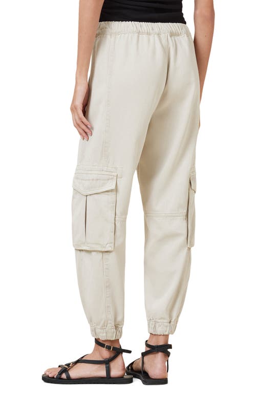 Allsaints Freda Tapered Cargo Trousers In Ecru White