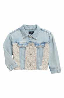 Kids' Floral Panel Denim Jacket