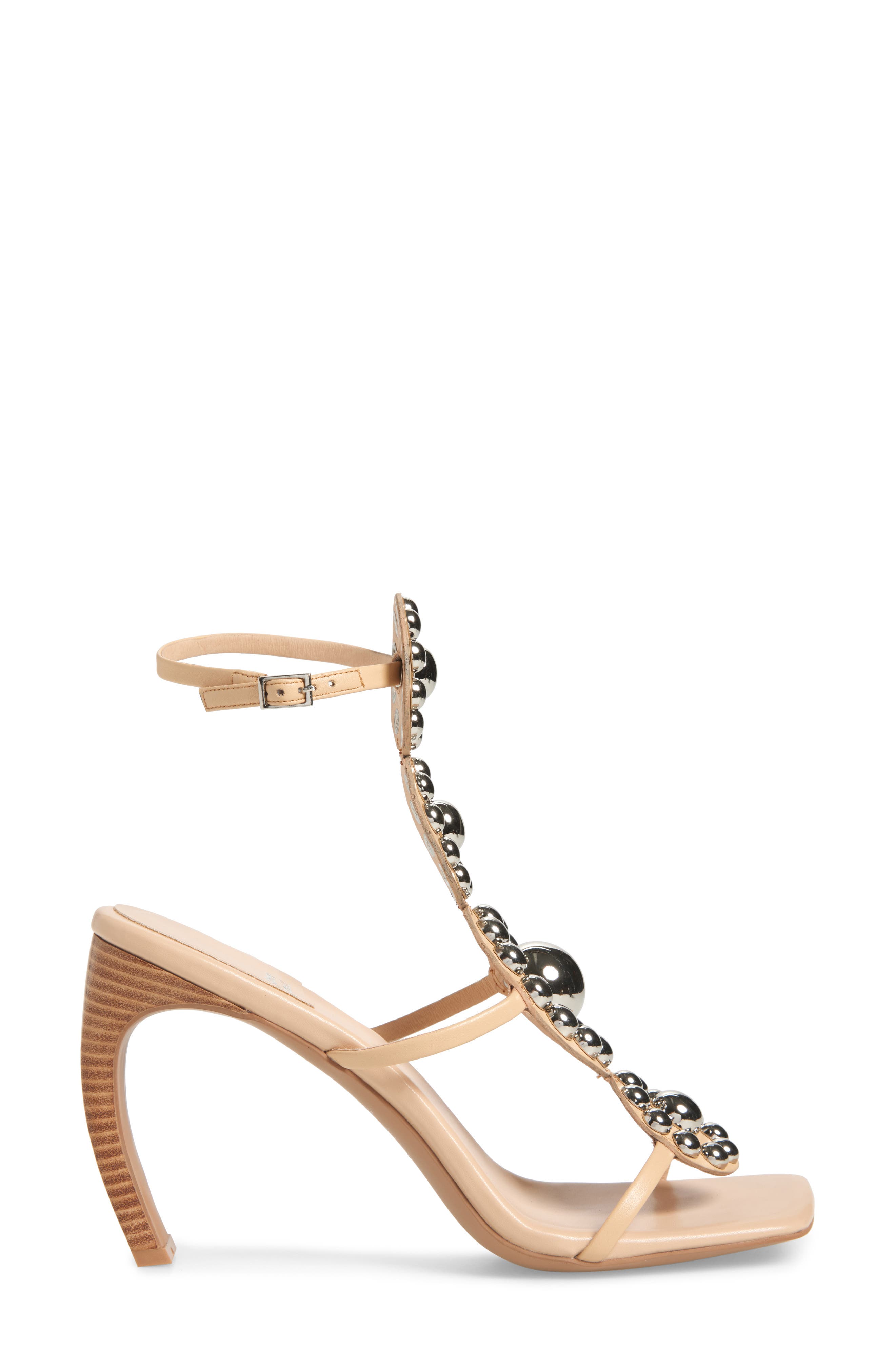 Renfri T-Strap Sandal, Alternate, color, BEIGE SILVER