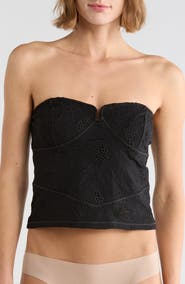 Free People Ever Afternoon Eyelet Strapless Top