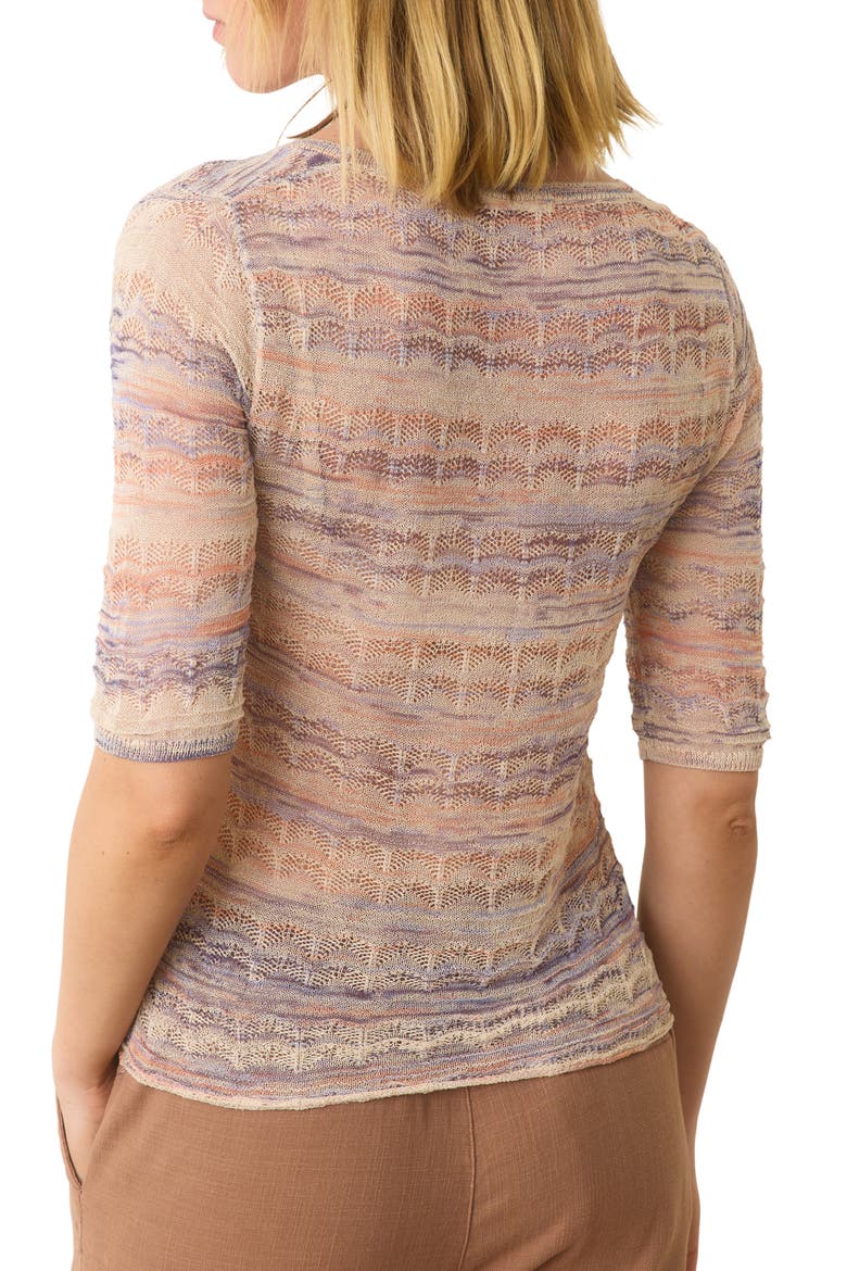 Alana Pointelle Sweater, Alternate, color, WARM DREAM