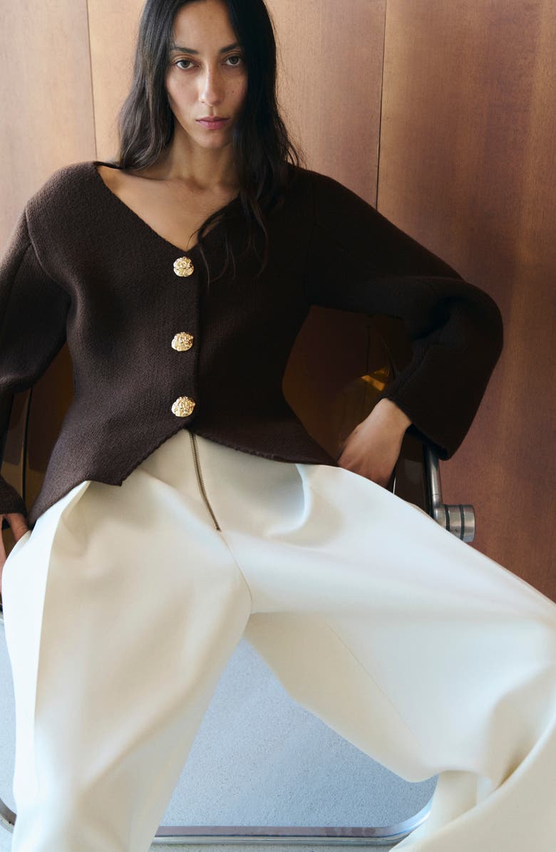 MANGO V-Neck Cardigan, Alternate, color, 