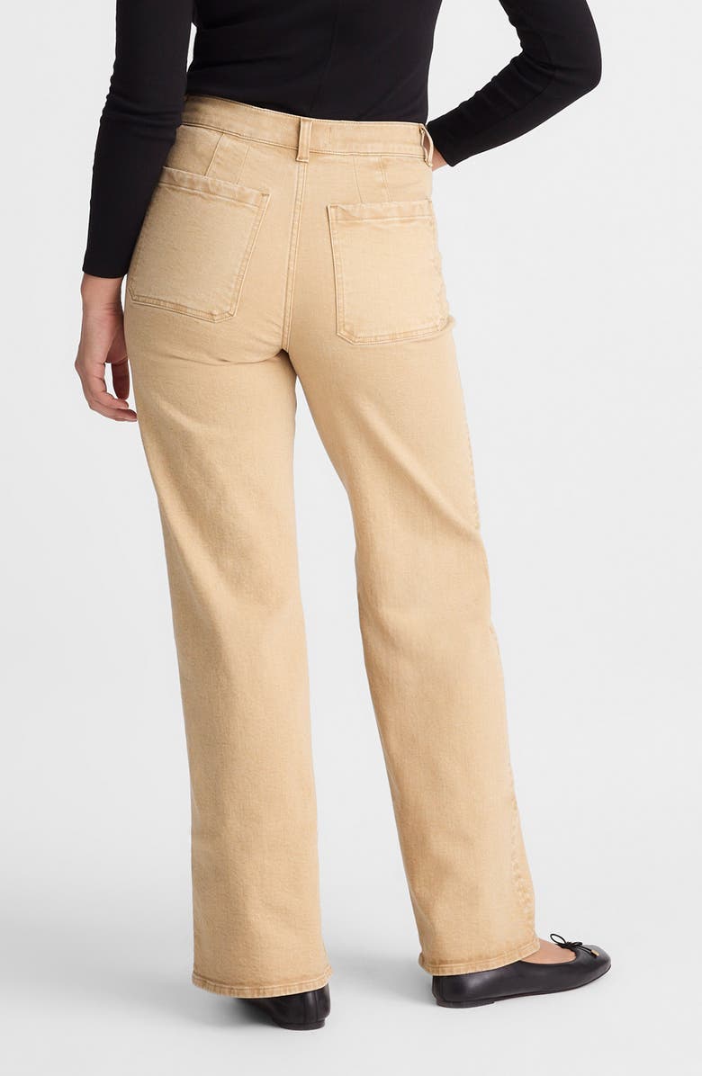 Madewell The Emmy Patch Pocket Wide Leg Pants, Alternate, color, Fawn