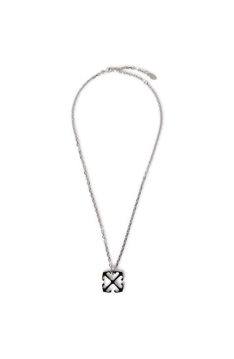 OFF WHITE Men's Black Enamel Arrow Necklace, Main, color,