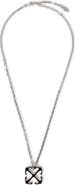 OFF WHITE Men's Black Enamel Arrow Necklace