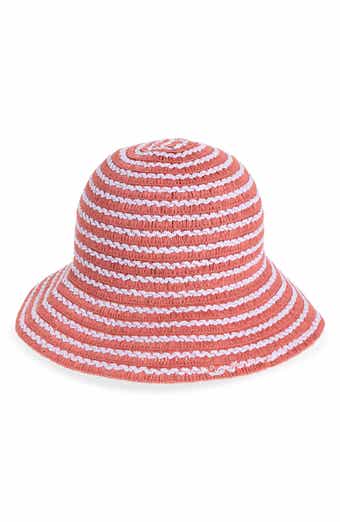 Stripe Straw Bucket Hat