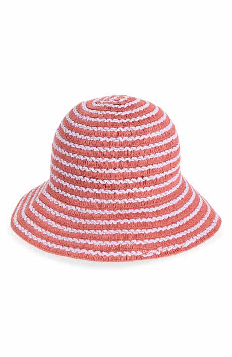Stripe Straw Bucket Hat