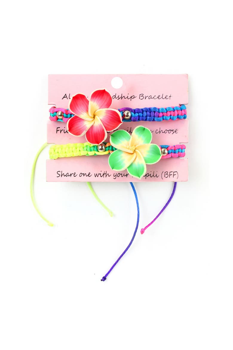 Flower Friendship Bracelet, Main, color, Pink