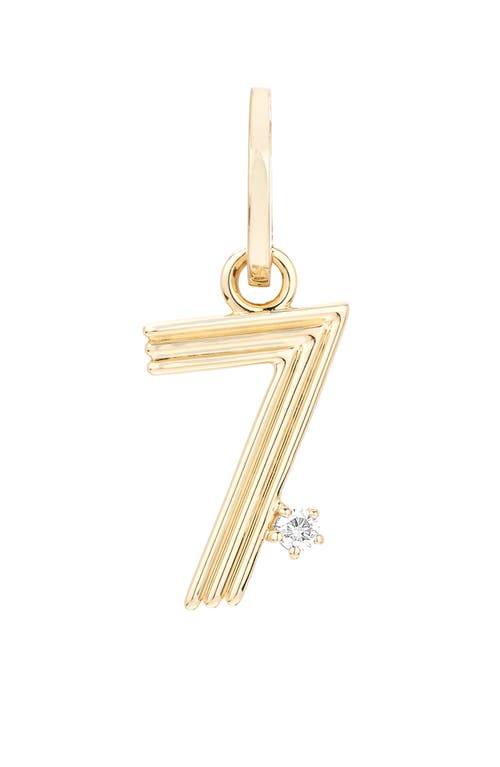 Adina Reyter Groovy Number Charm Pendant In Gold