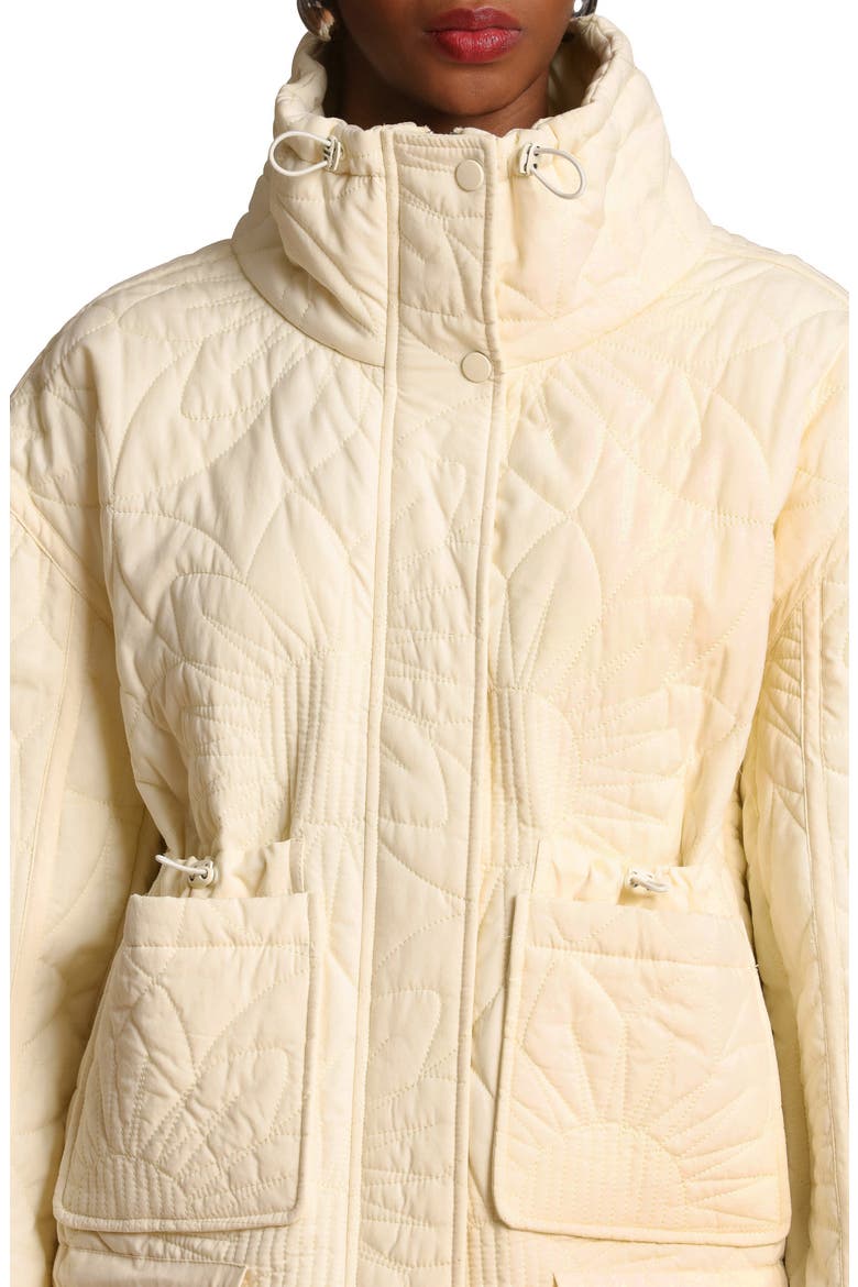 Floral Quilted Jacket, Alternate, color, BUTTER