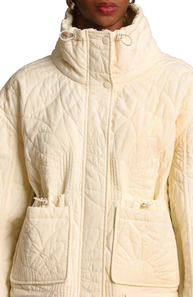 Avec Les Filles Floral Quilted Jacket, Alternate, color, Butter