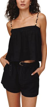 Bella Dahl Beaded Smocked Crop Camisole
