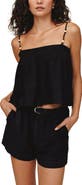 Bella Dahl Beaded Smocked Crop Camisole