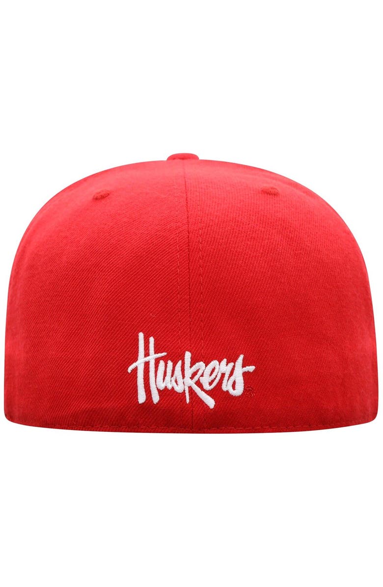 TOP OF THE WORLD Men's Top of the World Scarlet Nebraska Huskers Team Color Fitted Hat, Alternate, color, Scarlet