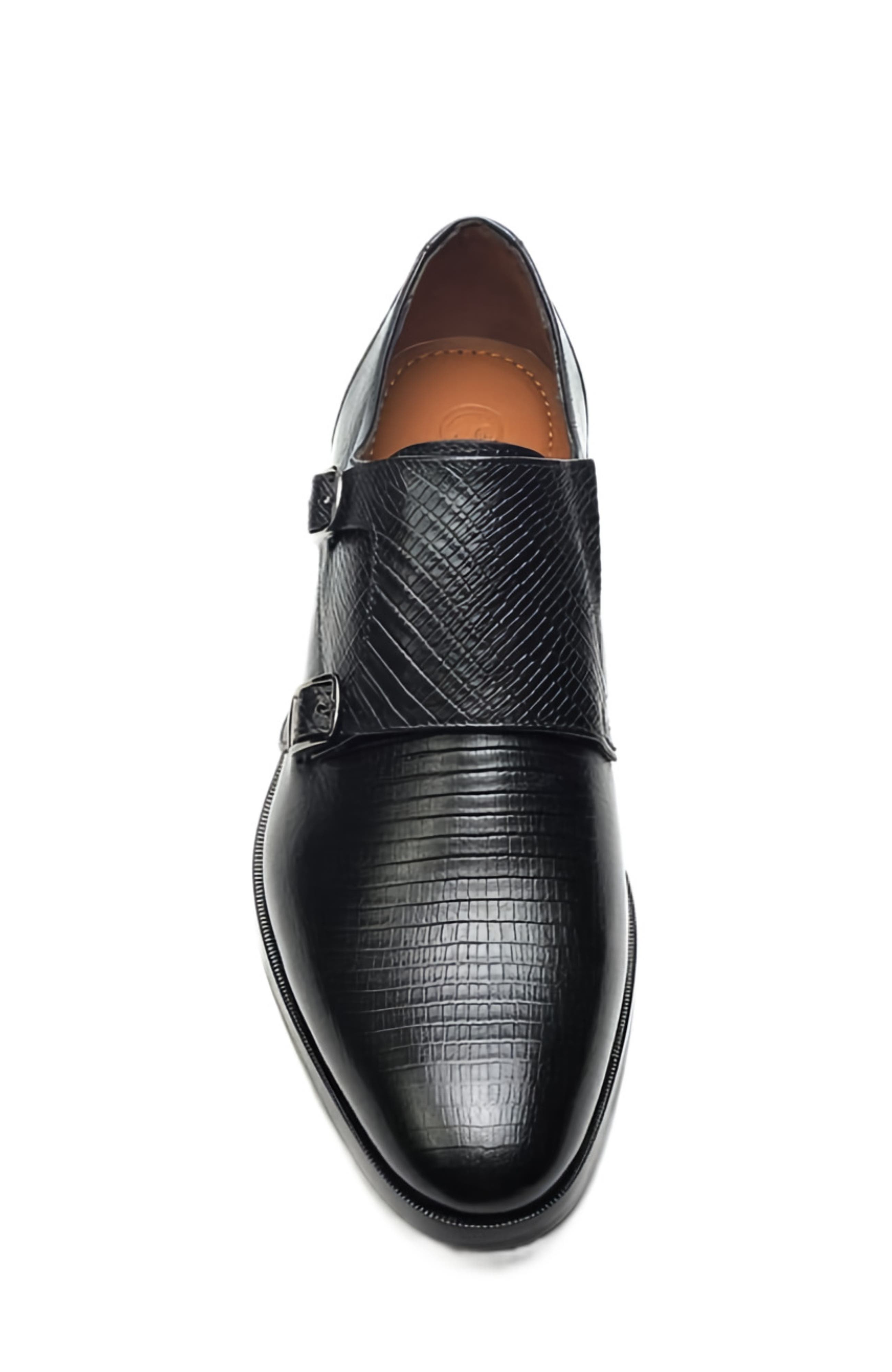 CARLOS SANTANA Jack Double Monk Strap, Alternate, color, Black