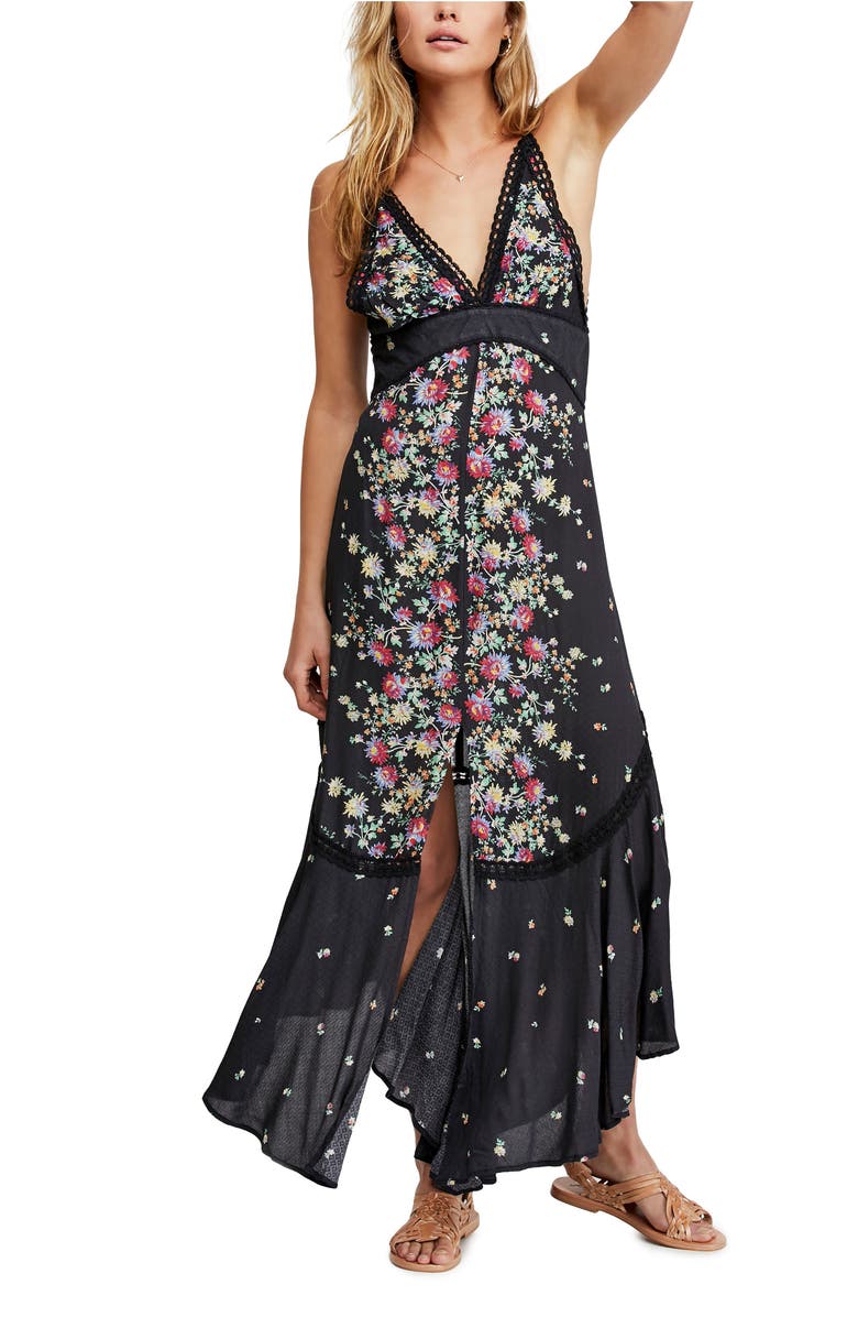 Free People Paradise Floral Print Maxi Dress, Main, color, 
