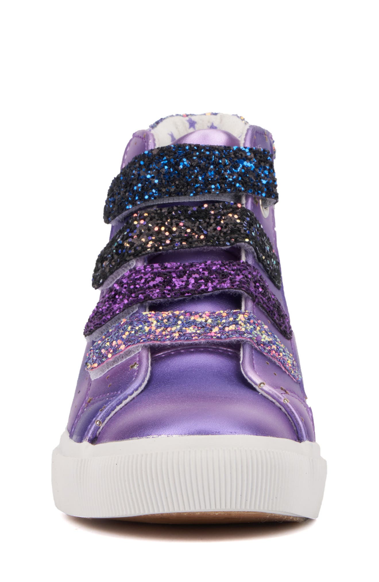OLIVIA MILLER Kids' Rainbow Glitter Sneaker, Alternate, color, 
