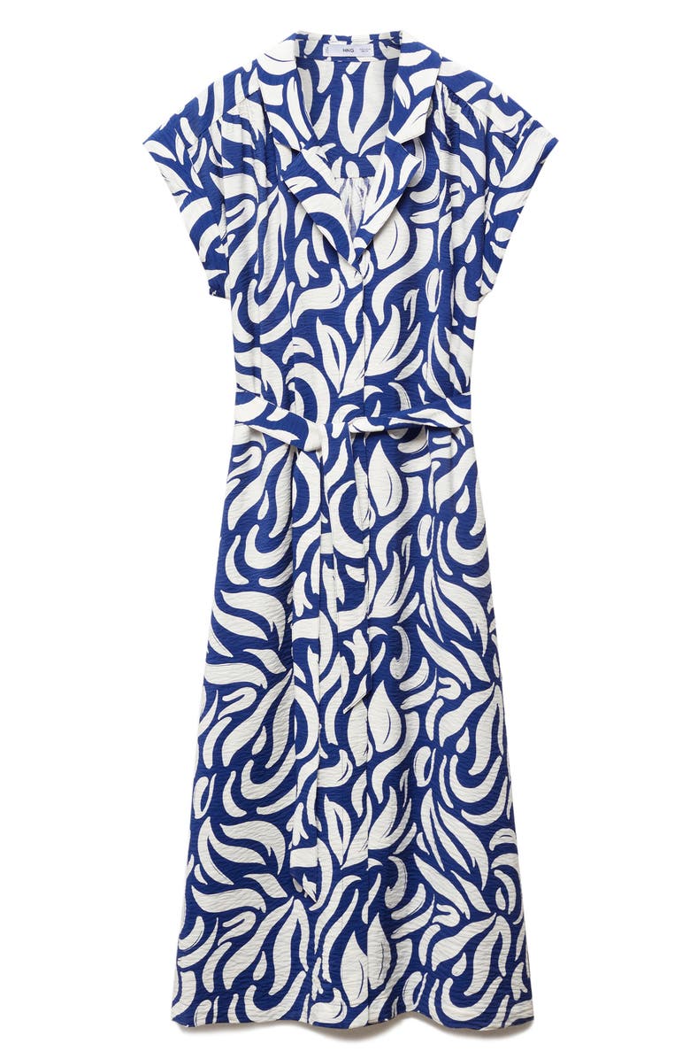 MANGO Tie Waist Midi Shirtdress, Alternate, color, 