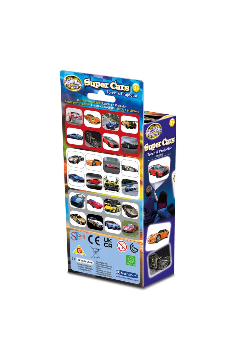 Brainstorm Toys Super Cars Torch and Projector, Alternate, color, Multicolored