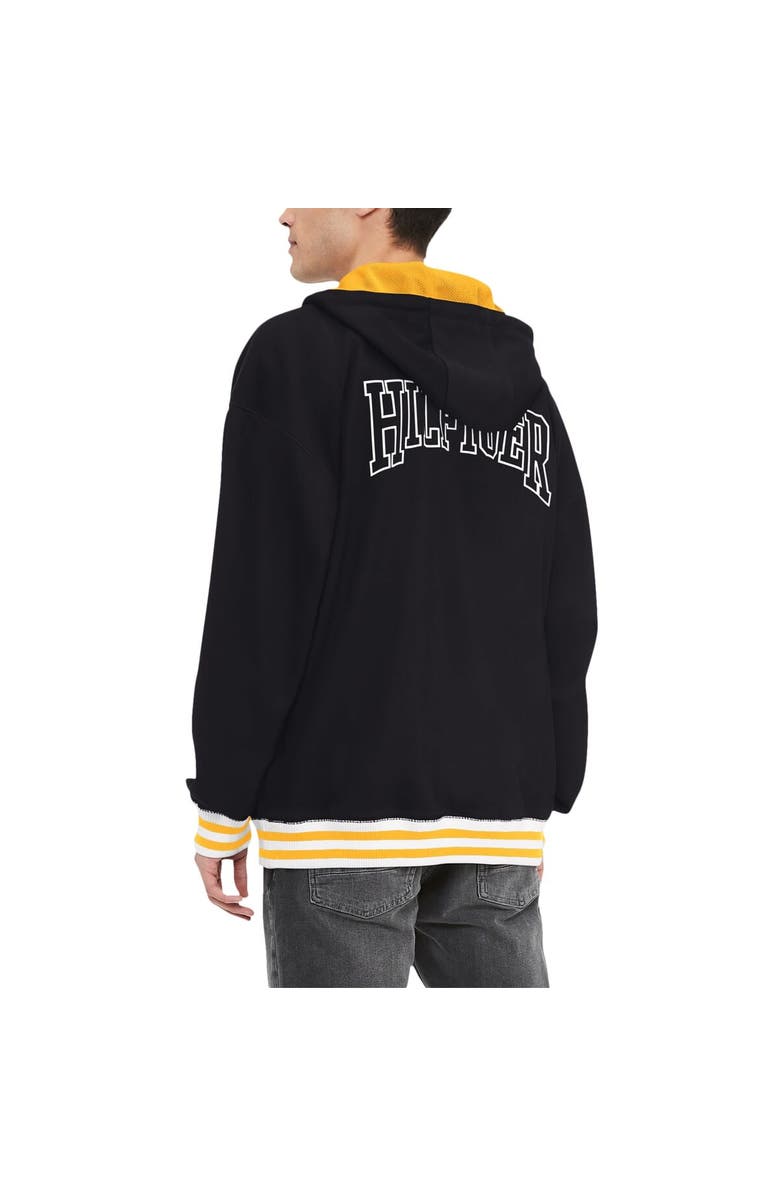 Tommy Hilfiger Men's Tommy Hilfiger Black Pittsburgh Steelers Aaron Quarter-Zip Hoodie, Alternate, color, Black