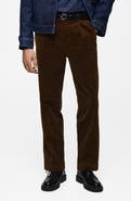MANGO Straight Leg Corduroy Pants