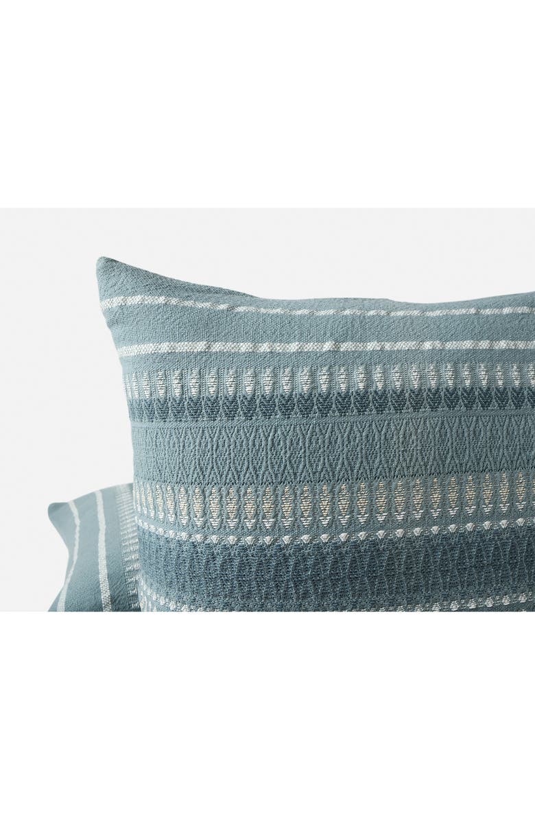 Coyuchi Lost Coast Organic Cotton Throw Pillow Cover, Alternate, color, Lagoon