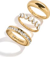 BaubleBar Greta Set of 3 Waterproof Ring Set