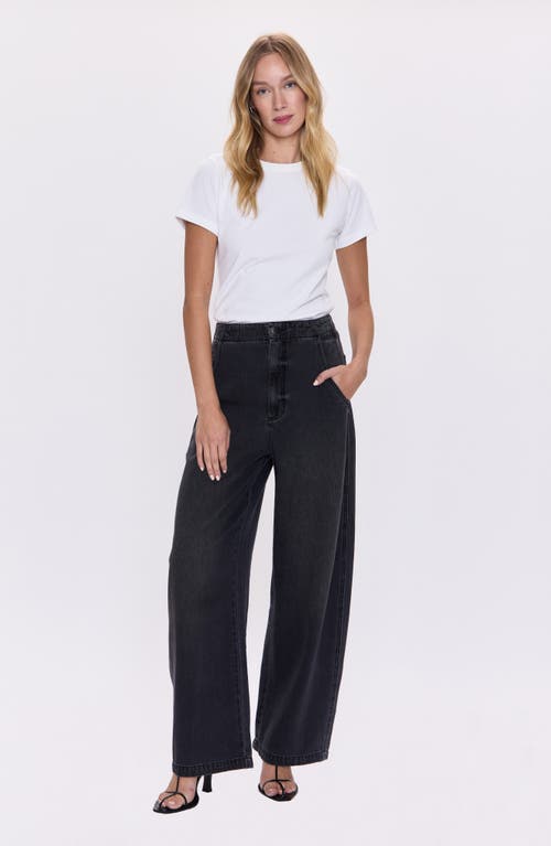 Pistola Lottie High Waist Wide Leg Jeans In Black