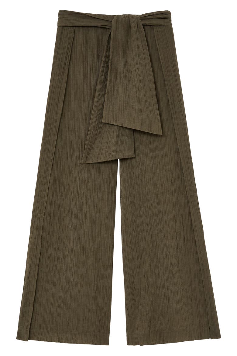 Gemma Wide Leg Cover-Up Pants, Alternate, color, KHAKI GREEN
