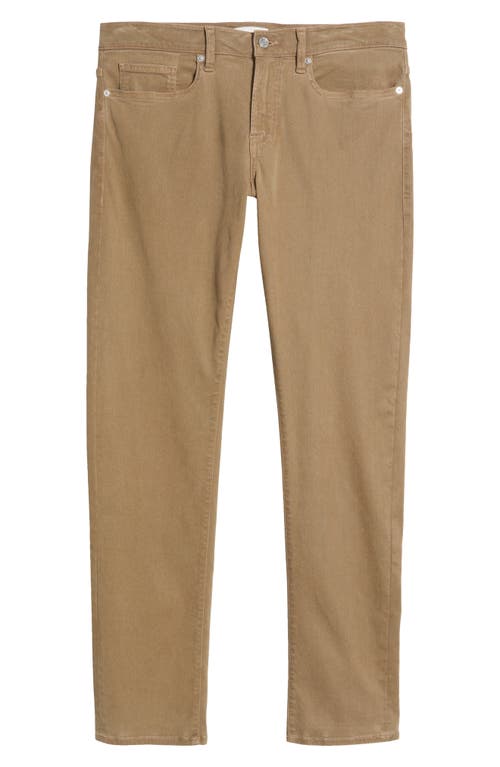 Frame L'homme Slim Fit Five-pocket Twill Pants In Dark Tan