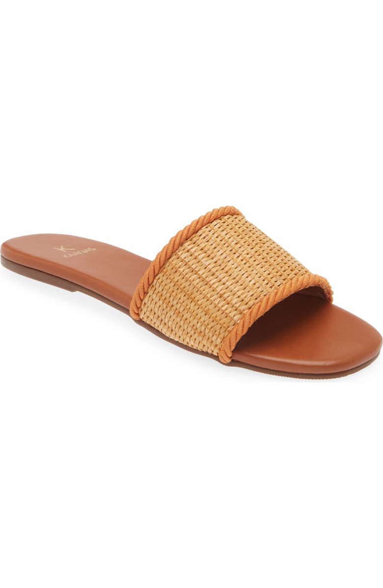 Kaanas Azurita Basketweave Slide Sandal, Main, color,