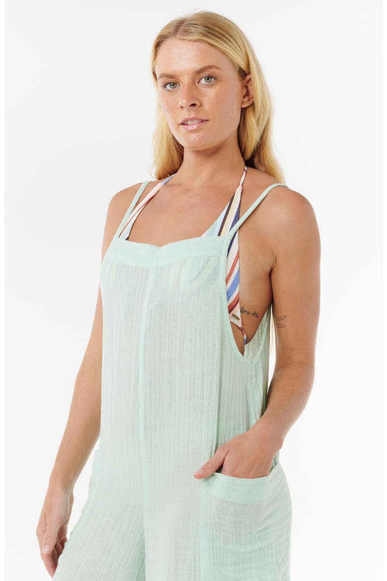 Premium Surf Cotton Gauze Jumpsuit, Alternate, color, AQUA