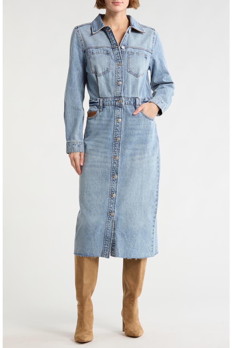Denim Overall Dress, Main, color, PARK SLOPE