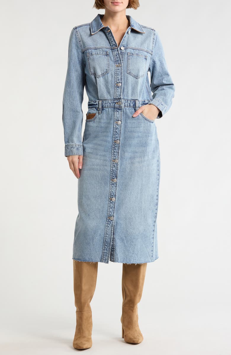 DKNY Jeans Denim Overall Dress, Main, color, Park Slope