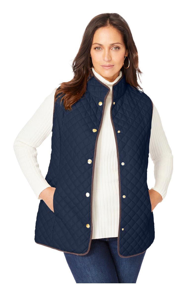 Quilted Vest, Main, color, NAVY