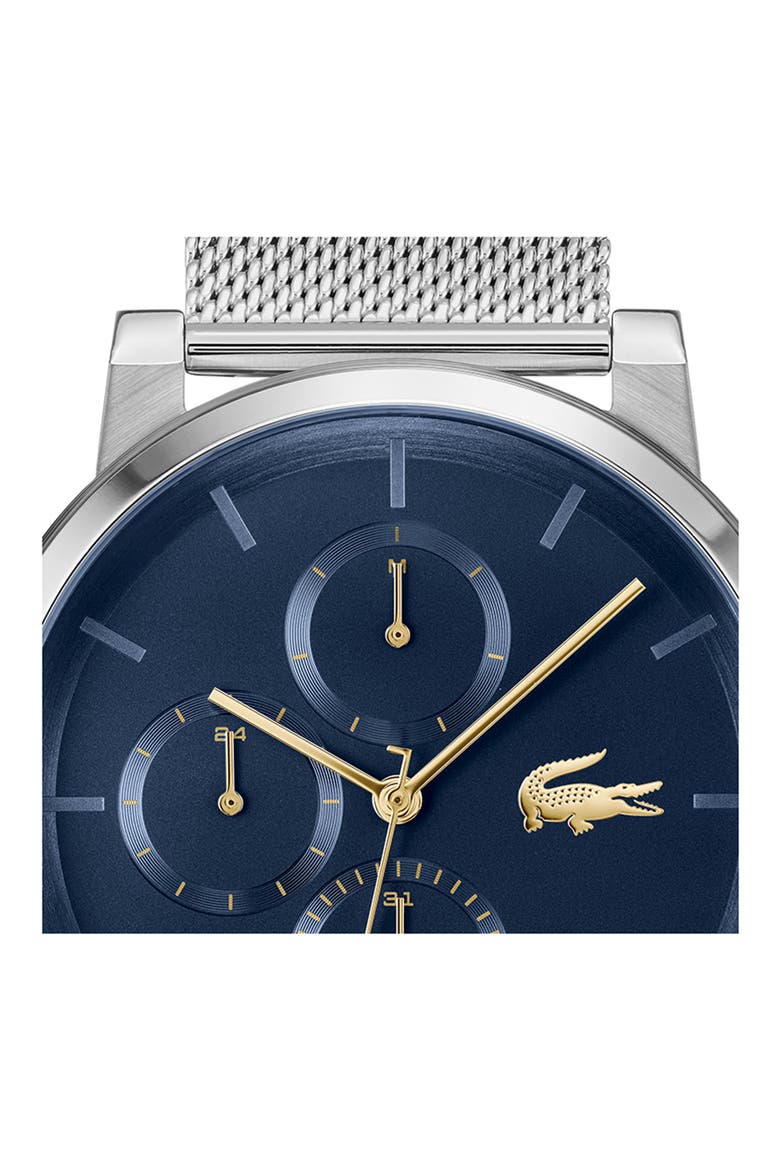 Replay Chronograph Mesh Strap Watch, 44mm, Alternate, color, BLUE