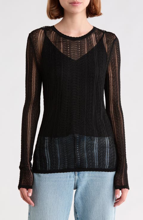 Petra Long Sleeve Pointelle Top