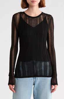 Petra Long Sleeve Pointelle Top