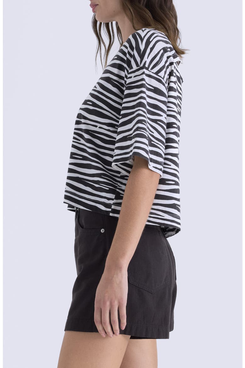 Mae Boxy Crop T-Shirt, Alternate, color, ZEBRA