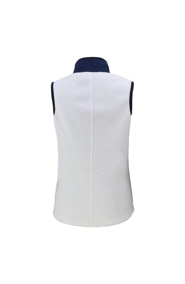 Cutter & Buck Women's Cutter & Buck  Oatmeal Chicago Cubs Cascade Eco Sherpa Fleece Full-Zip Vest, Alternate, color, 