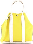 Pre-Owned Hermes Garden File Tote Toile and Leather 28