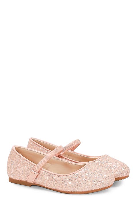 Ridley-RG Rock Glitter Mary Jane Ballet Flats (Baby & Walker)