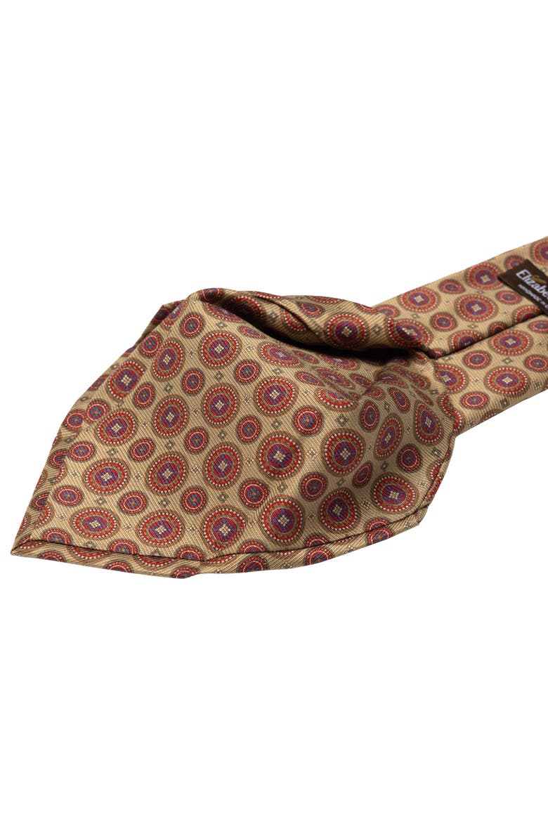 Farnese - Extra Long Printed Madder Silk Tie for Men, Alternate, color, Sage Green