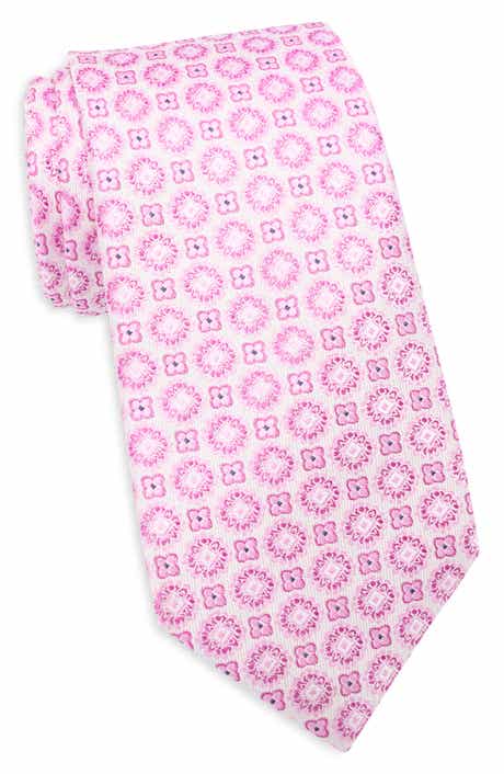 Duchamp Medallion Jacquard Silk Tie