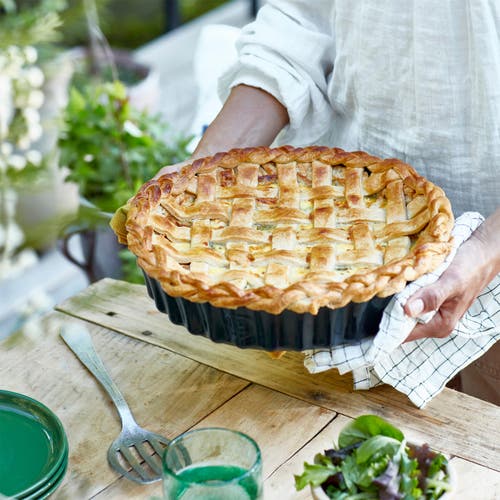 Emile Henry 9.5 Inch Deep Tart Dish In Brown